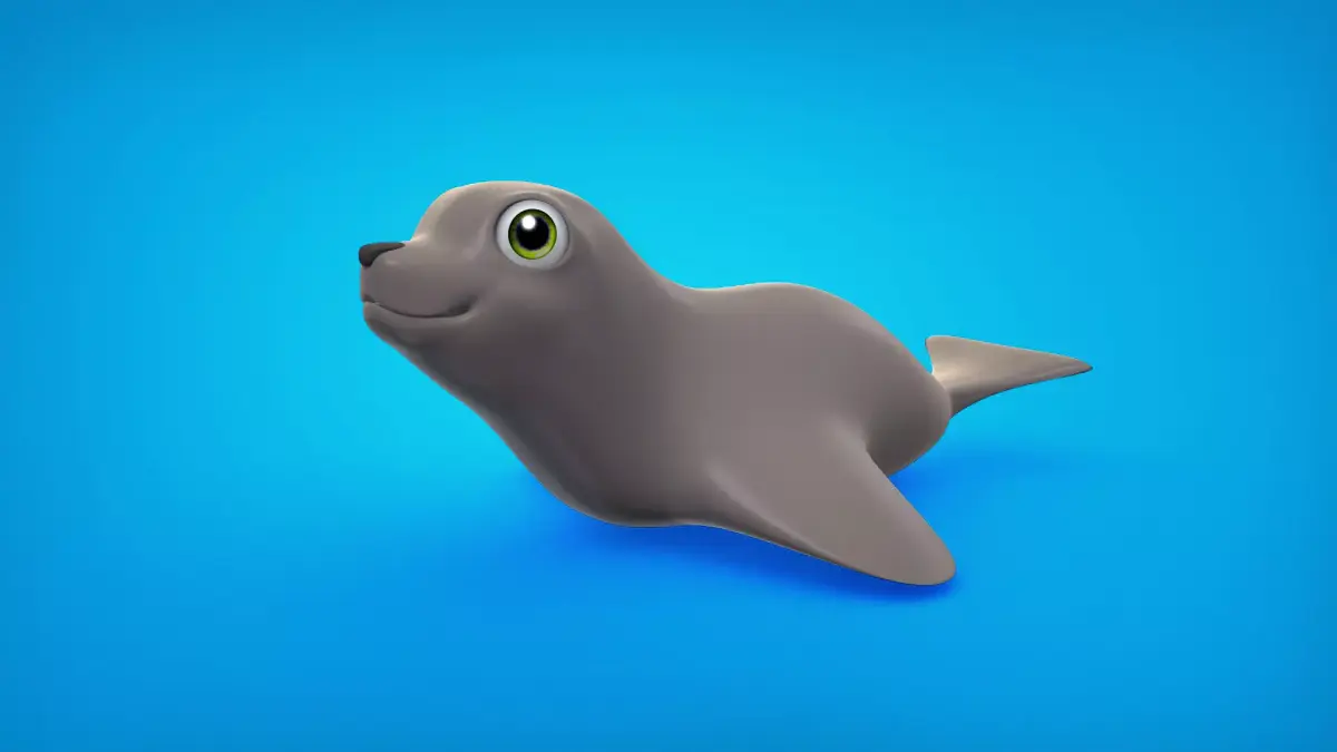 Seal cute character Low-poly 3D model Low-poly 3D model
