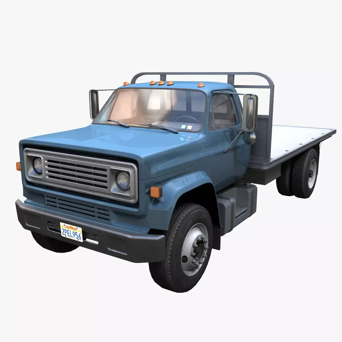 Industrial flatbed Low-poly 3D model