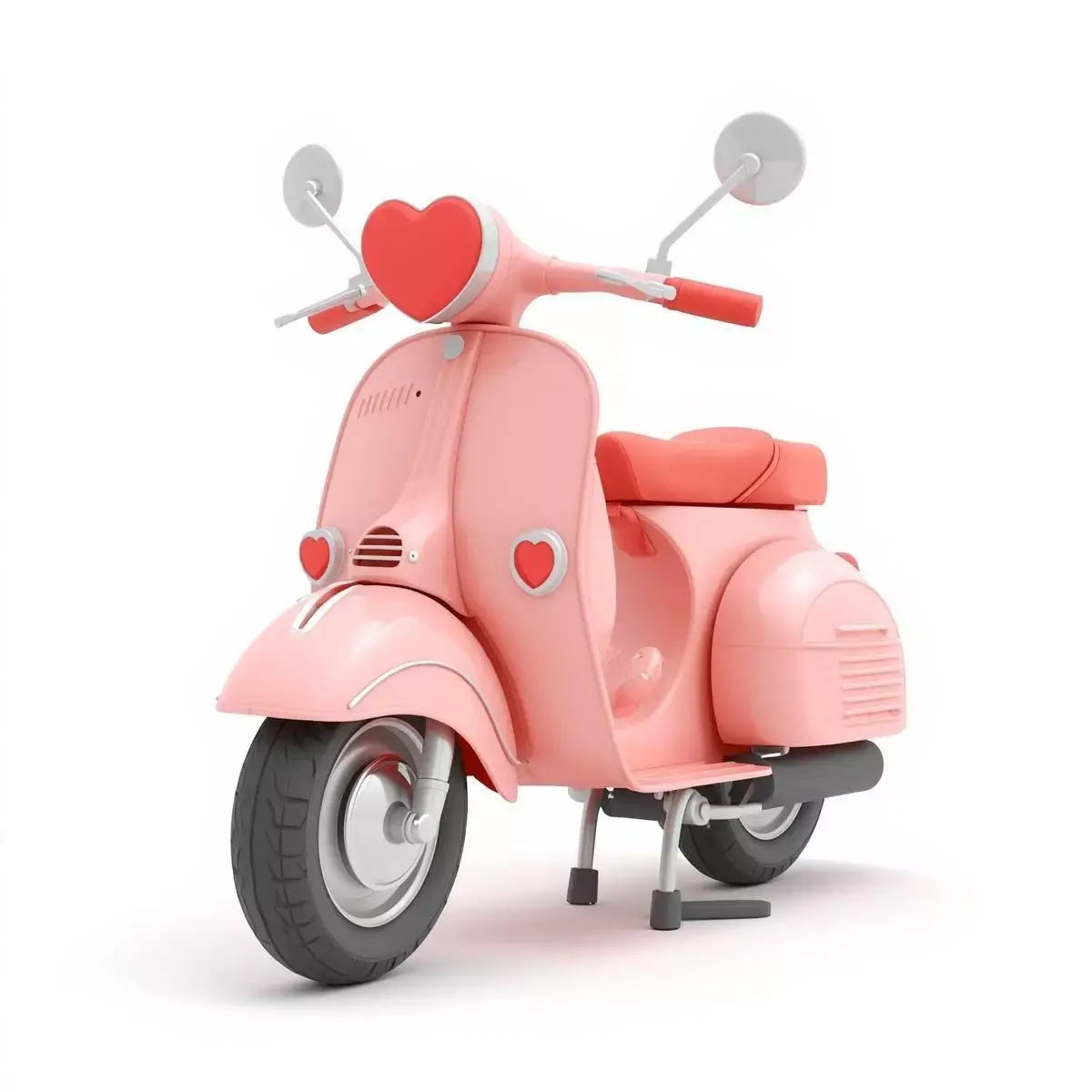 Stylized 3D Valentine   Motorcycle Model Low-poly 3D model