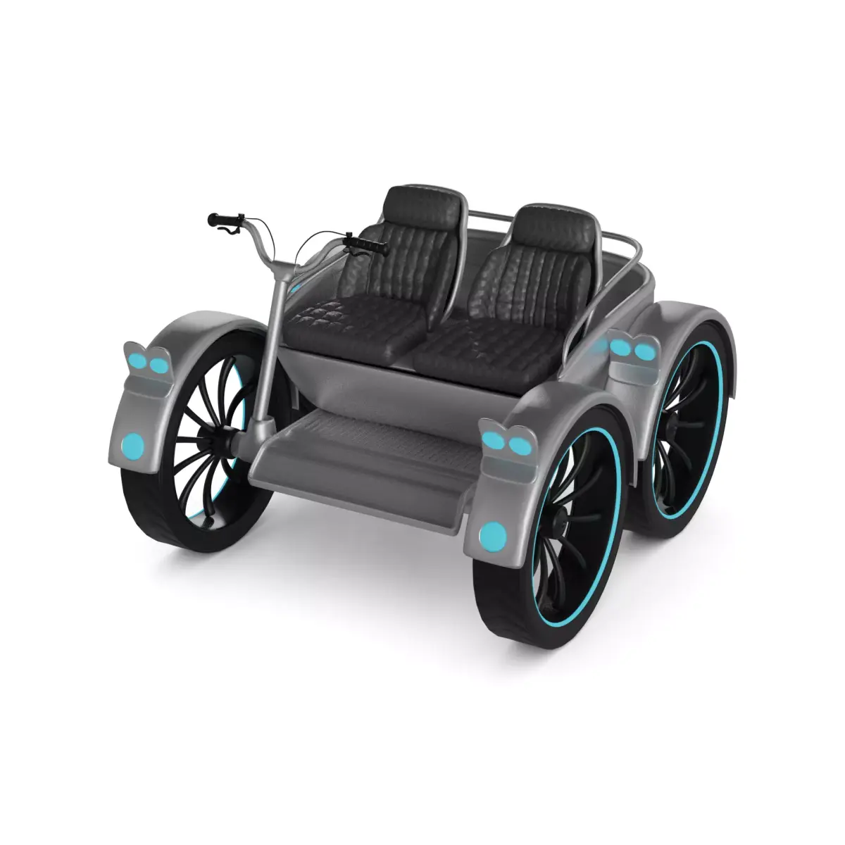 Double Bench Quadracycle 3D model buy