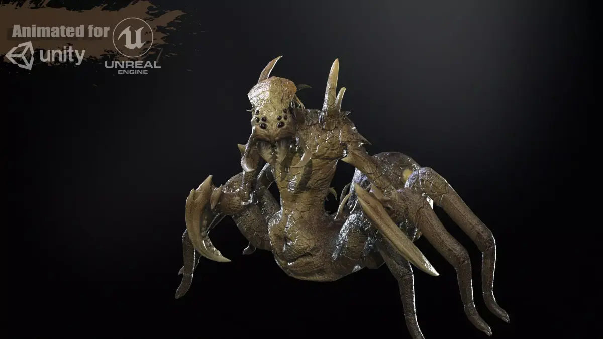 Spider Monster Low-poly 3D model