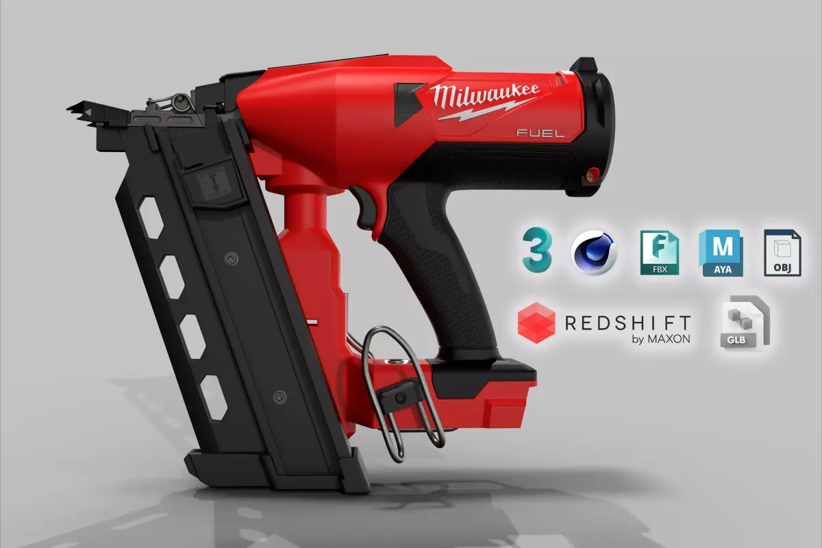 MILWAUKEE M18 FUEL duplex nailer 3D model