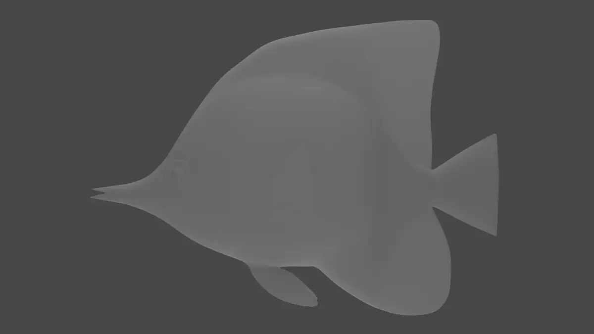 Butterfly Fish Low-poly 3D model