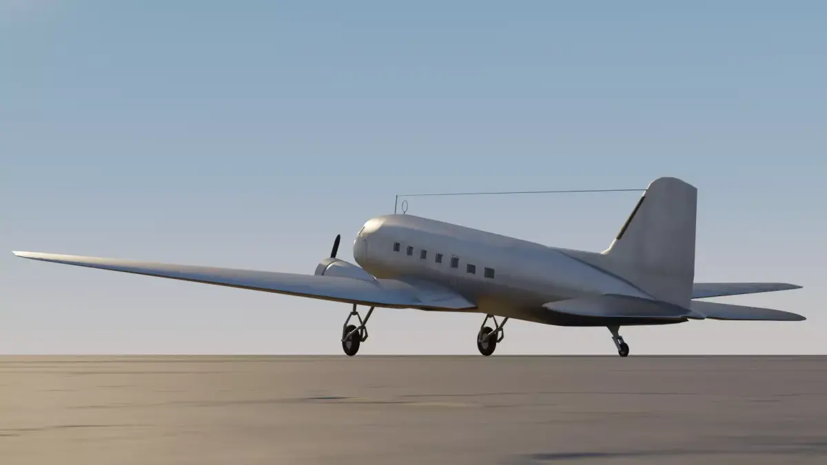 Plain MacDonnell Douglas Dc-3 3D model