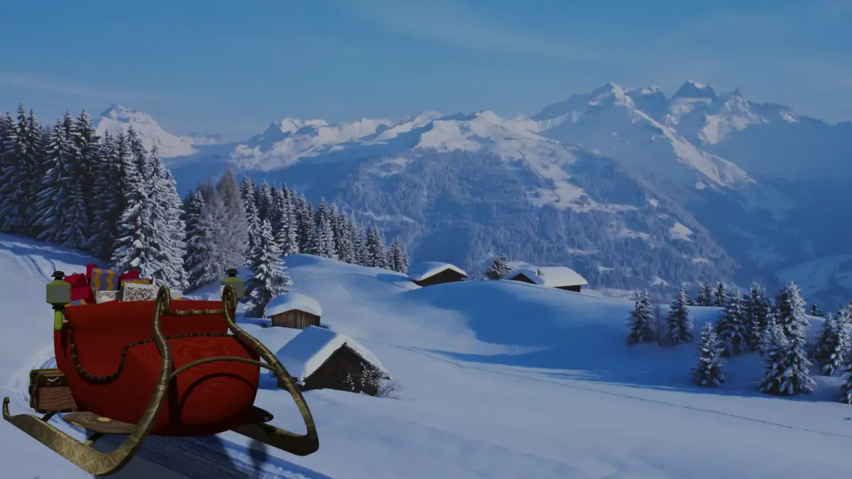 Santa Sleigh 3D model buy