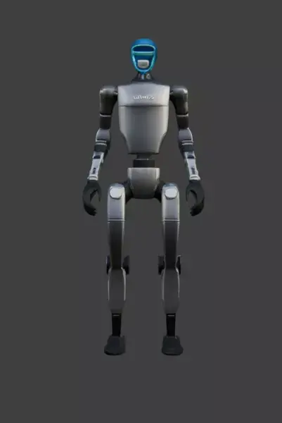 Humanoid Robot Sci-Fi Game-Ready 3D Model with PBR Textures Low-poly 3D model