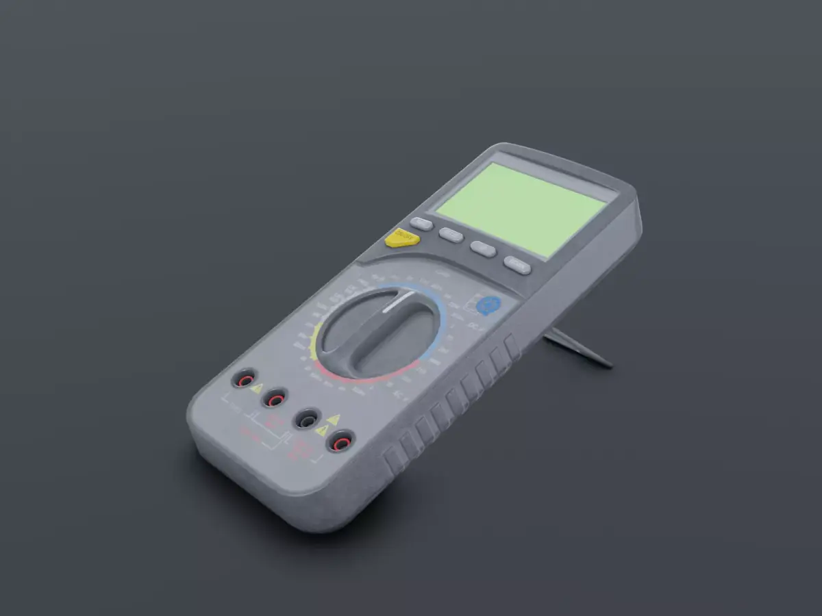 Digital Multimeter Low-poly 3D model