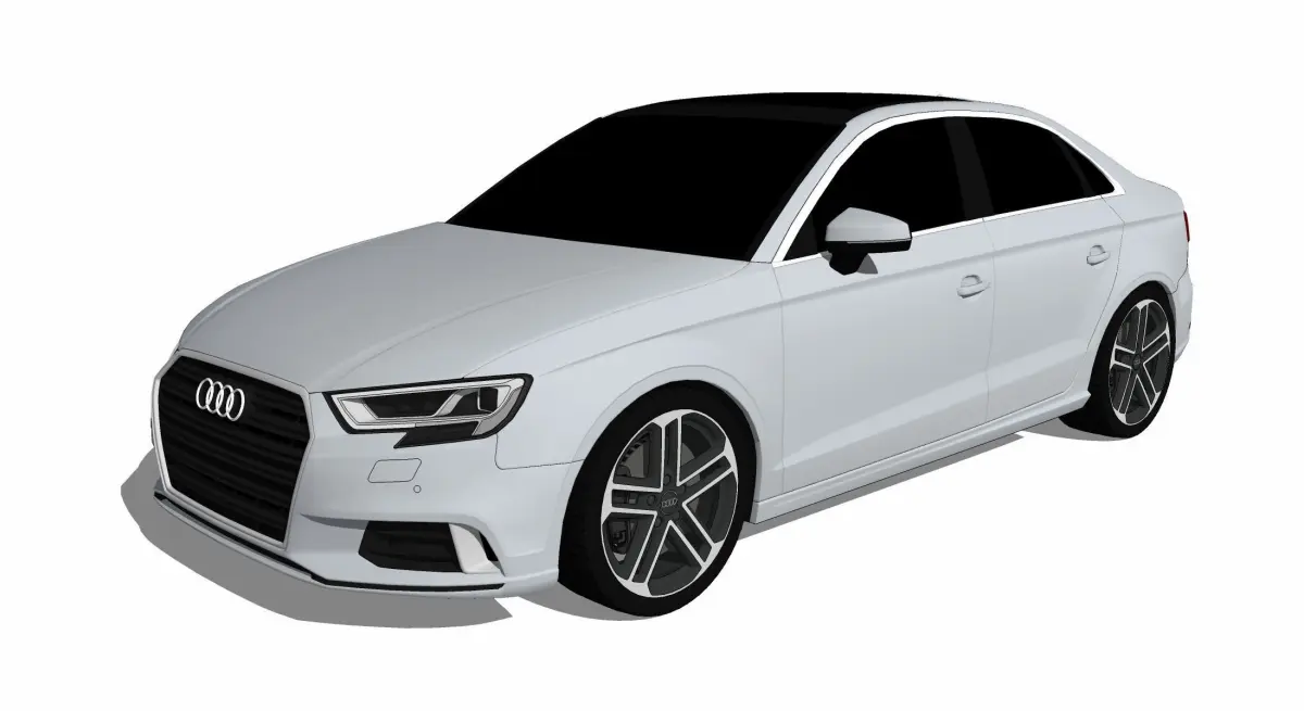 2017 Audi A3 Sedan Free low-poly 3D model