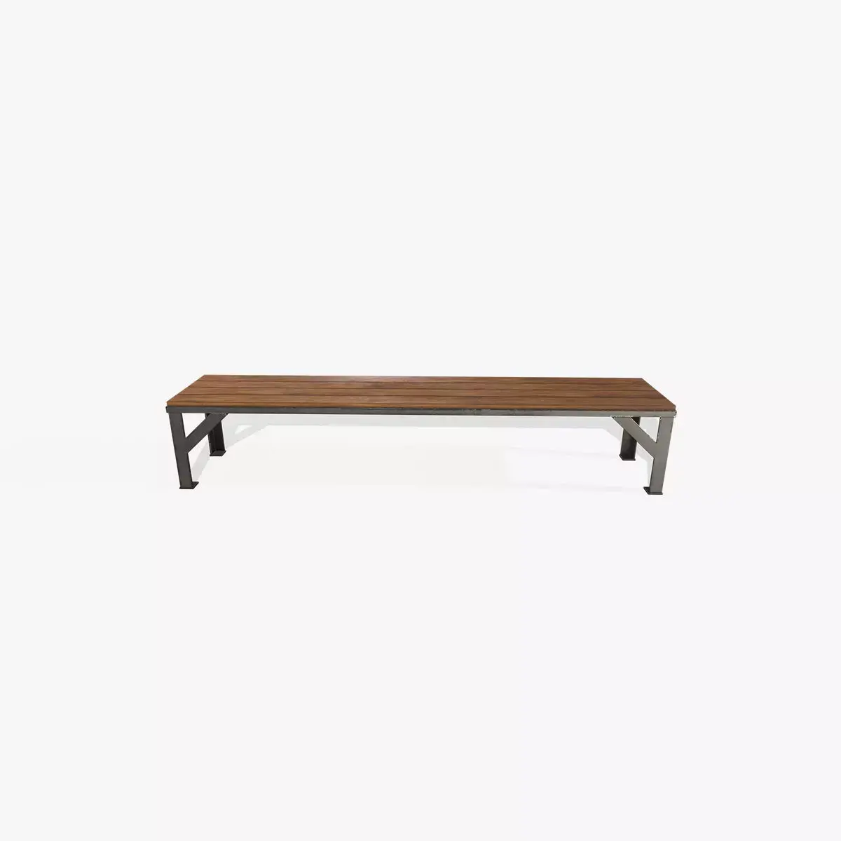 Flat Bench Low-poly 3D model