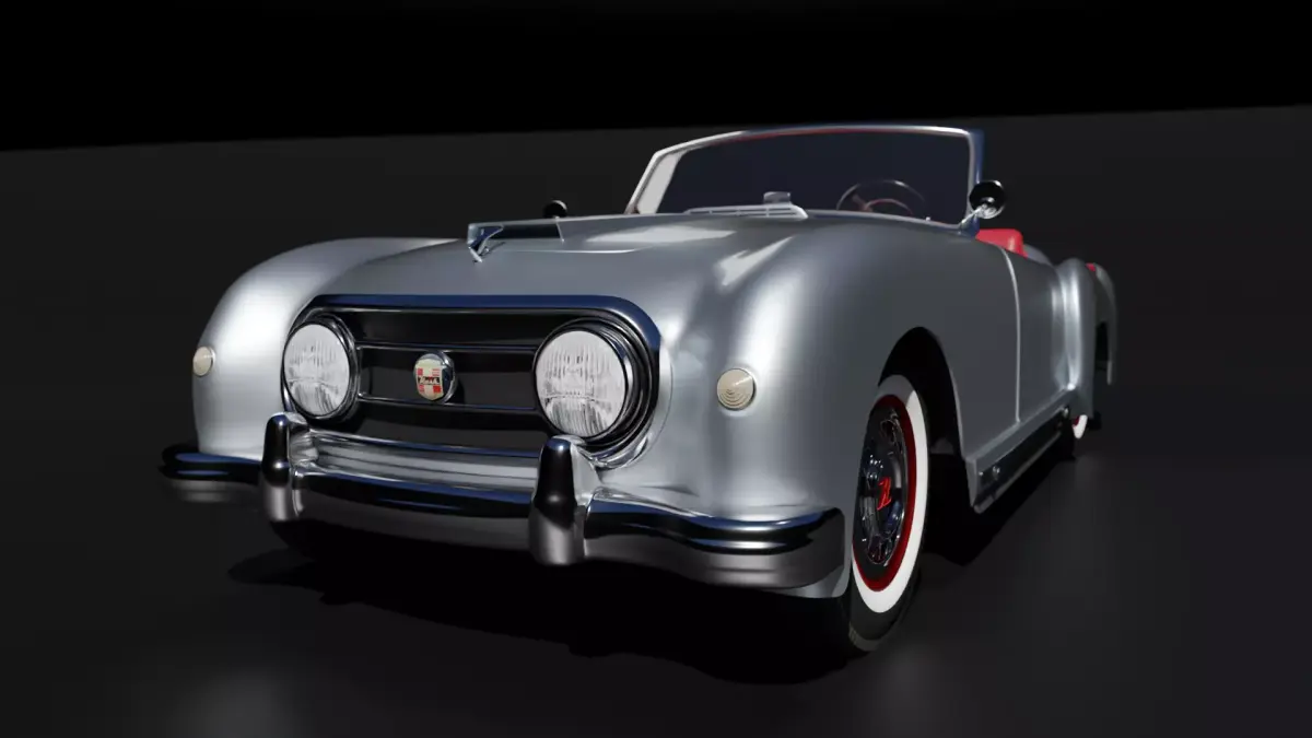 Nash-Healey Vintage Car 3D model
