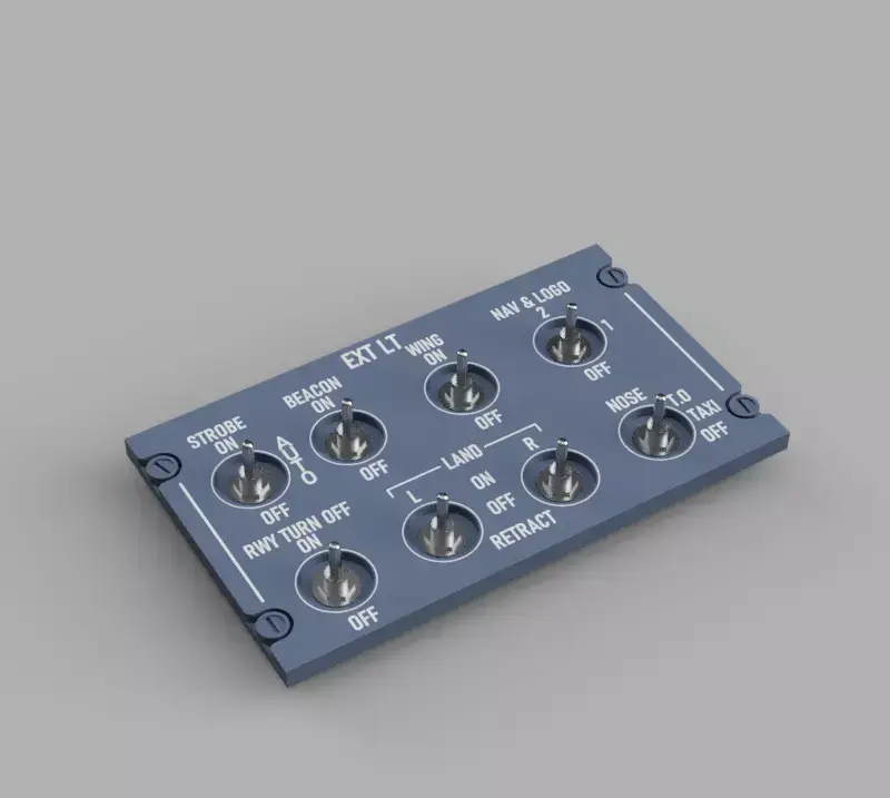 A320 Overhead light panel 3D print model