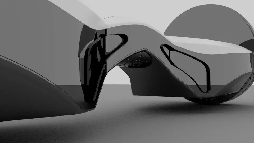 Auto-balancing electric mini mobile 3D model
