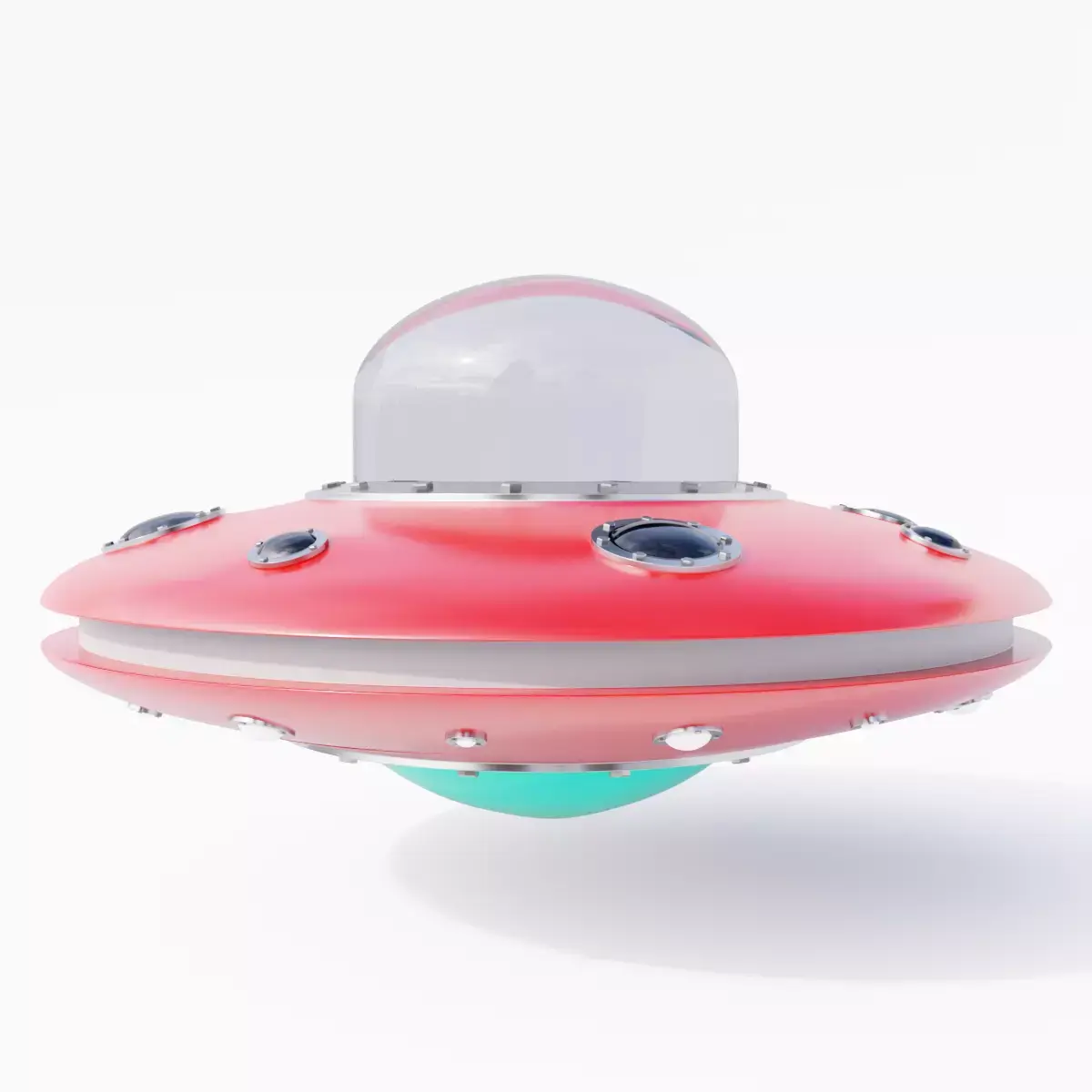 Low Poly UFO spaceship Low-poly 3D model