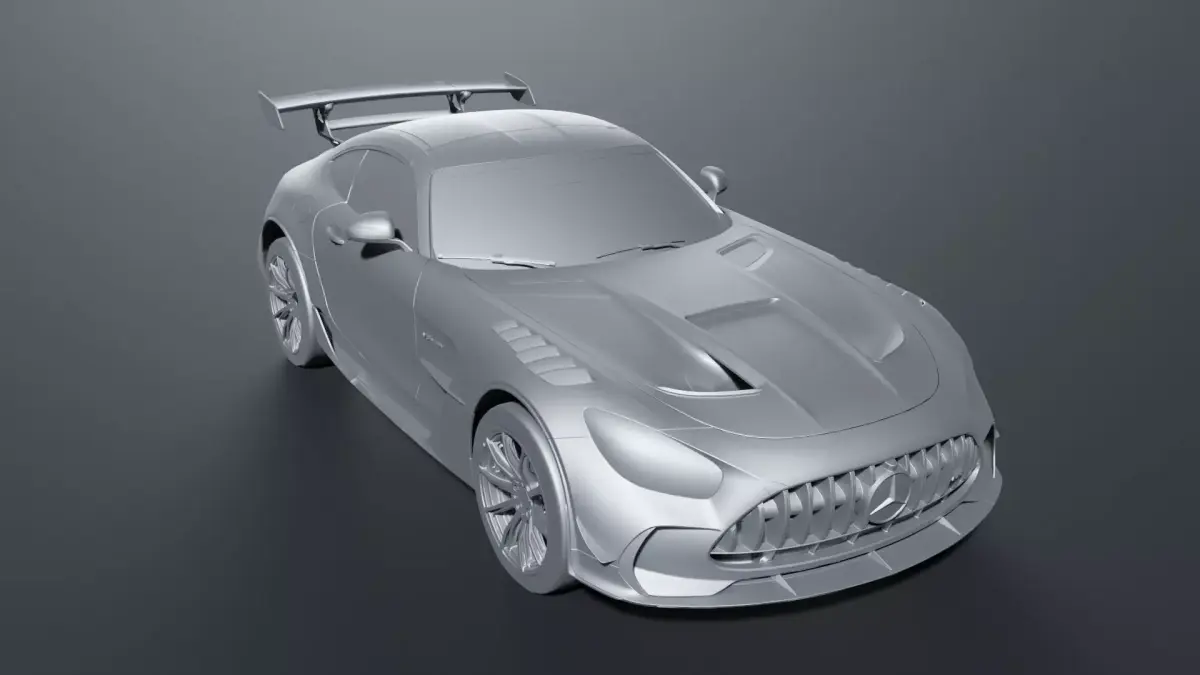 Mercedes AMG GT Blackseries - Car Model 3D print model by elvischen291