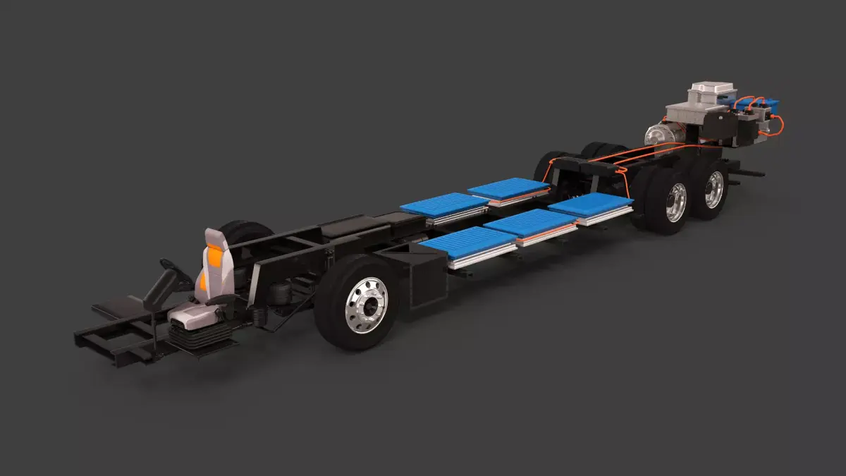 Electric Bus Chassis 3D model