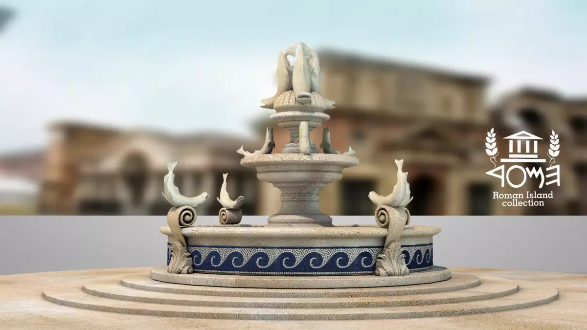 Fish Fountain - Roman Island 3D model