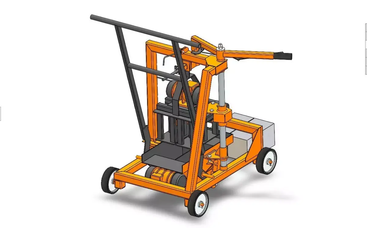 Concrete Block Making Machine Mobile Version 3D model