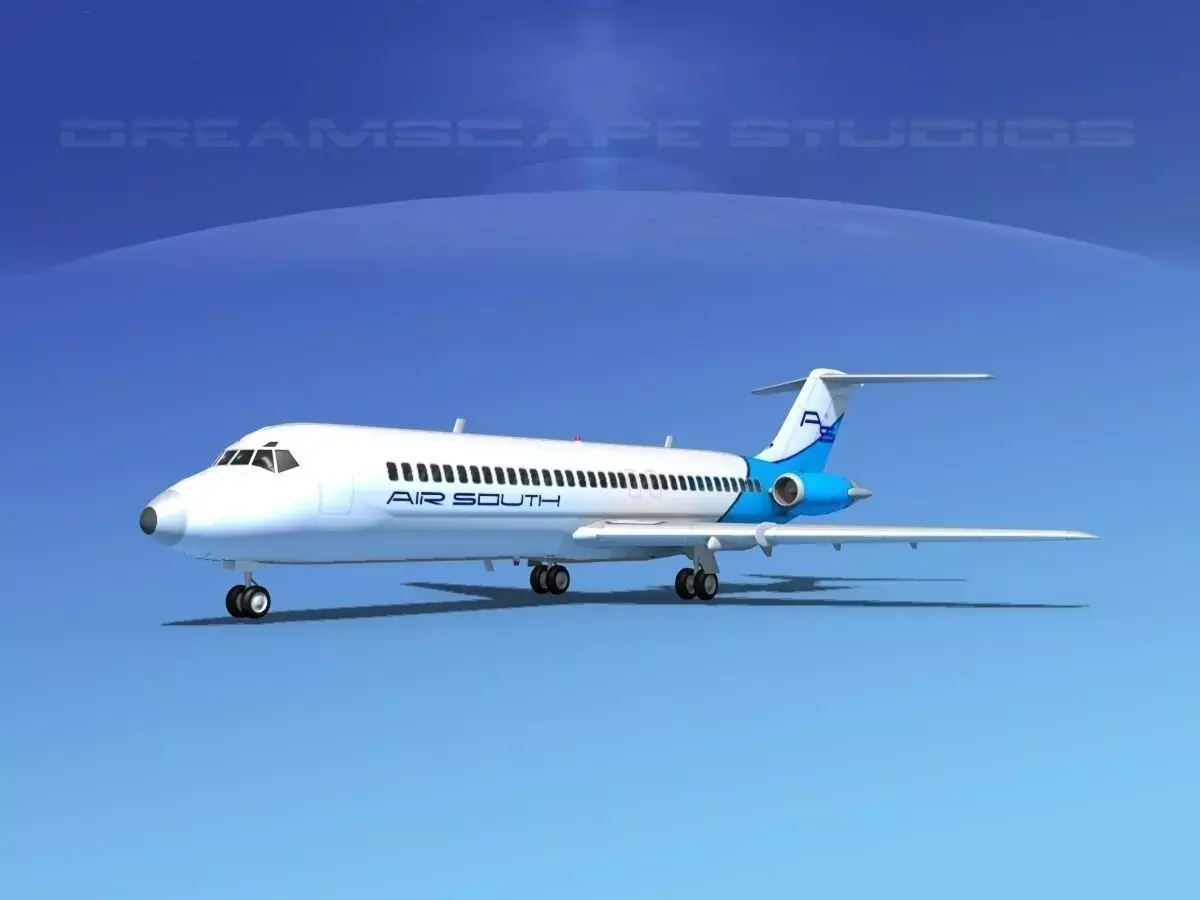 Douglas DC-9-30 Air South 3D model