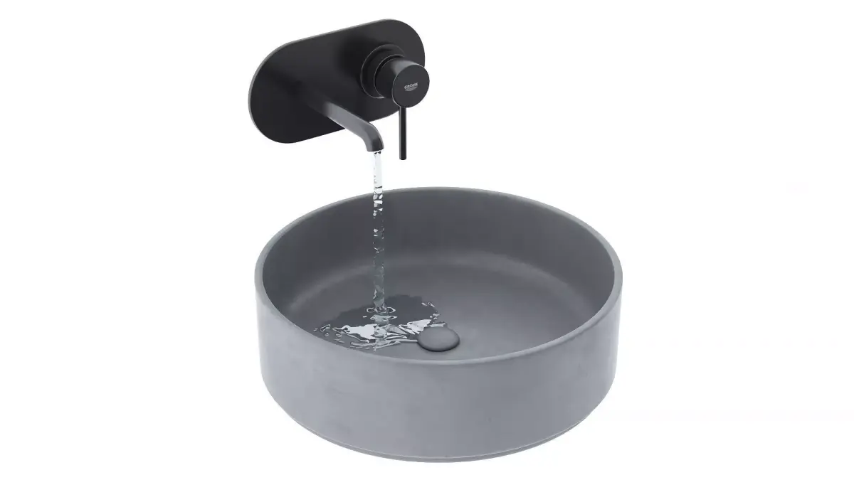 Washbasin and faucet 3D model