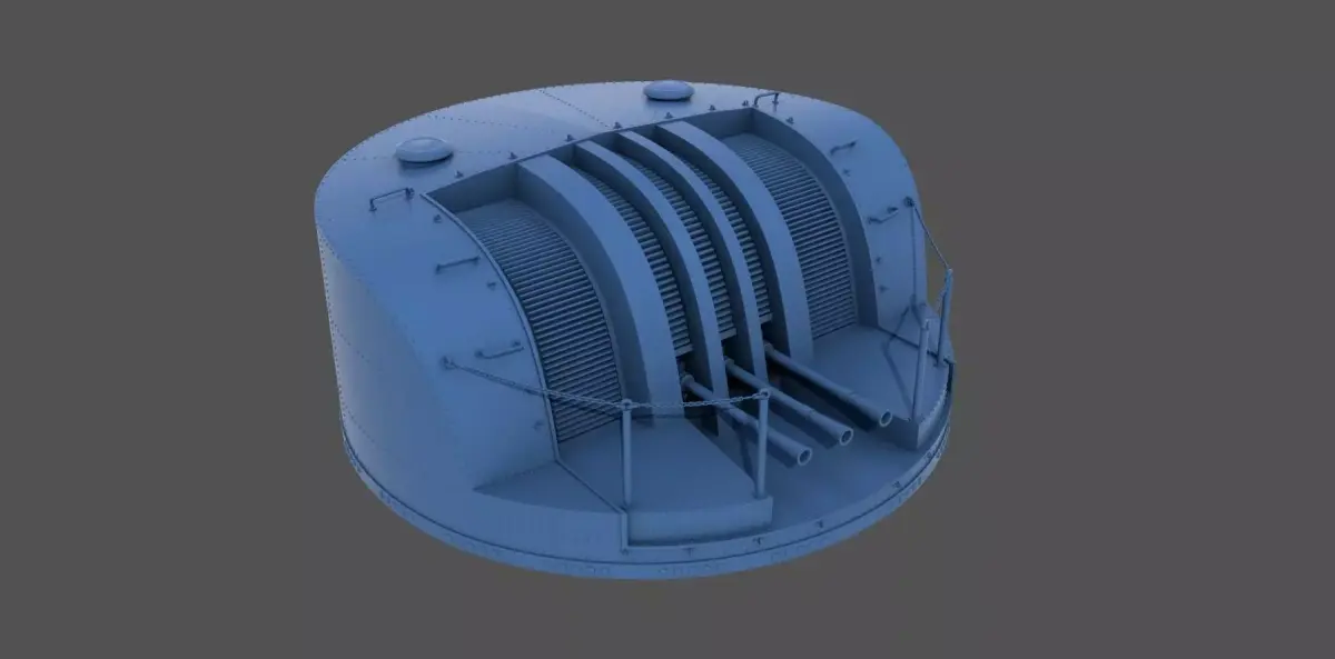 Type 96 turret 1945 - Personal license - 1-100 scale 3D print model