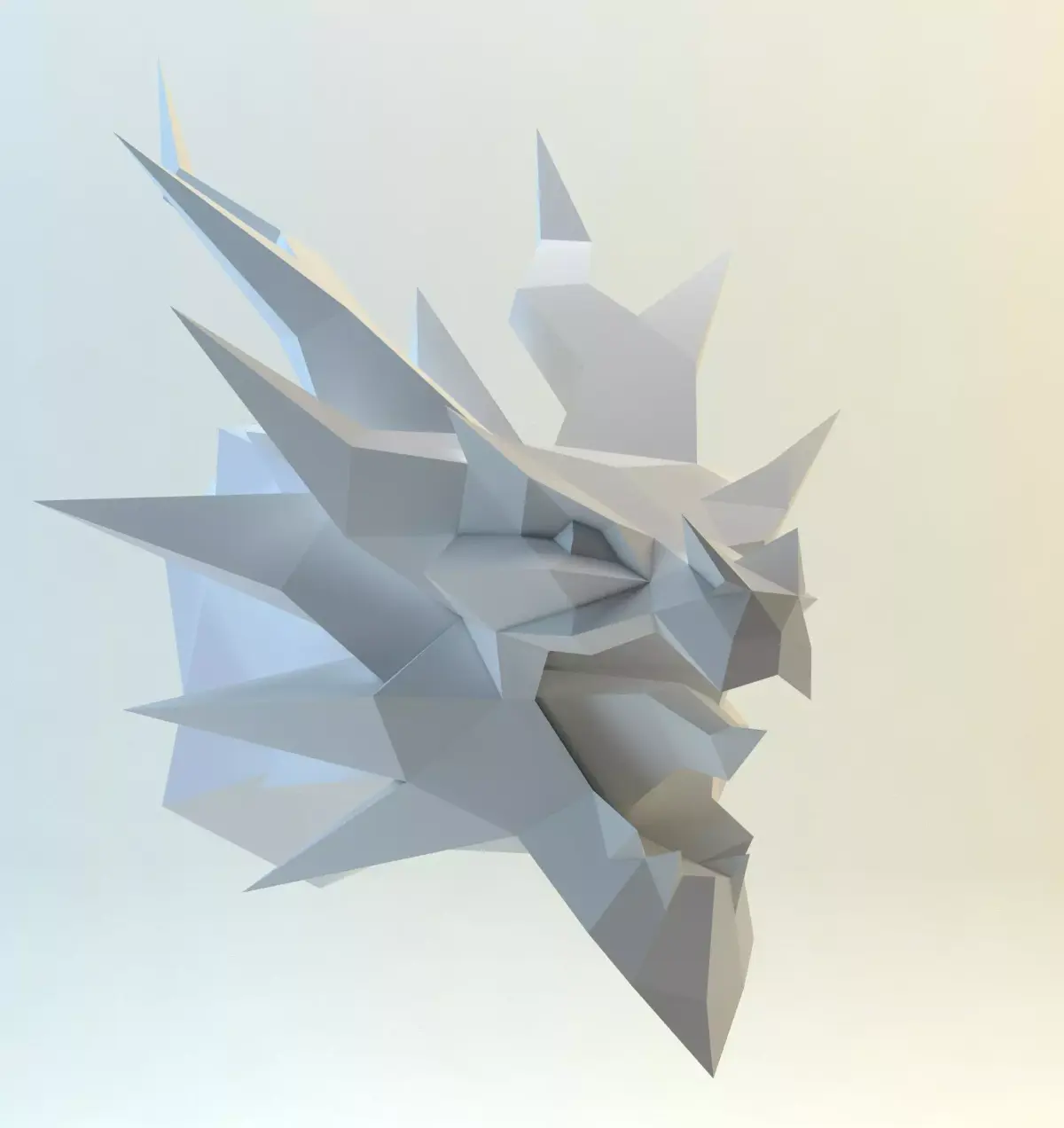 dragon head Low-poly 3D model purchase