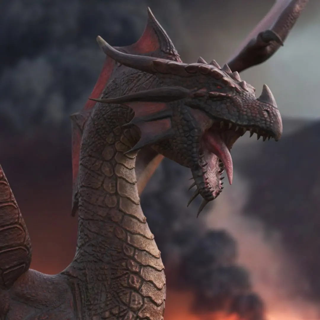 Mythical Dragon Creature Flying 3D model