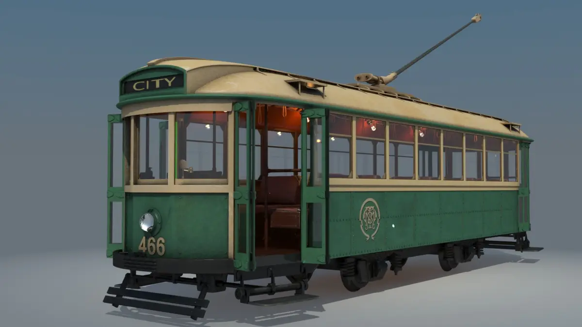 X-1 class tram No 466 3D model