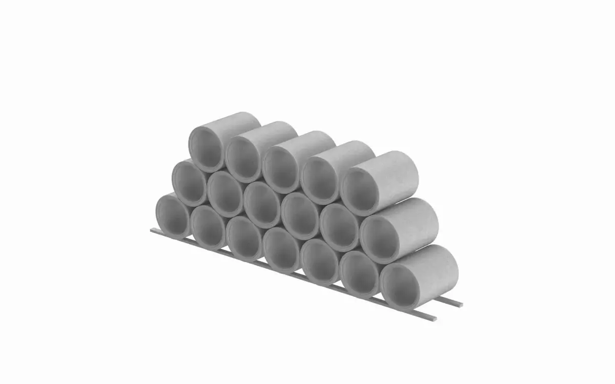 Concrete Pipes Stack 3D model purchase