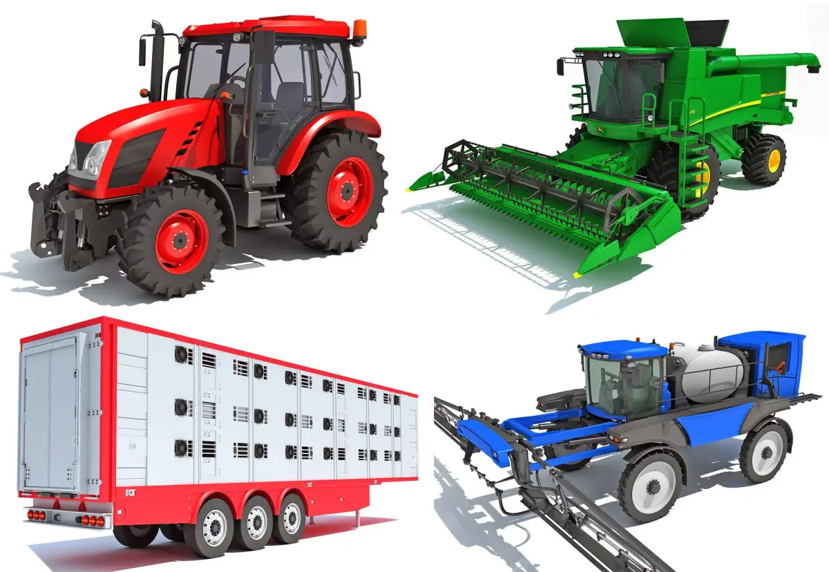Farm Collection 9 tractor 3D Model Pack