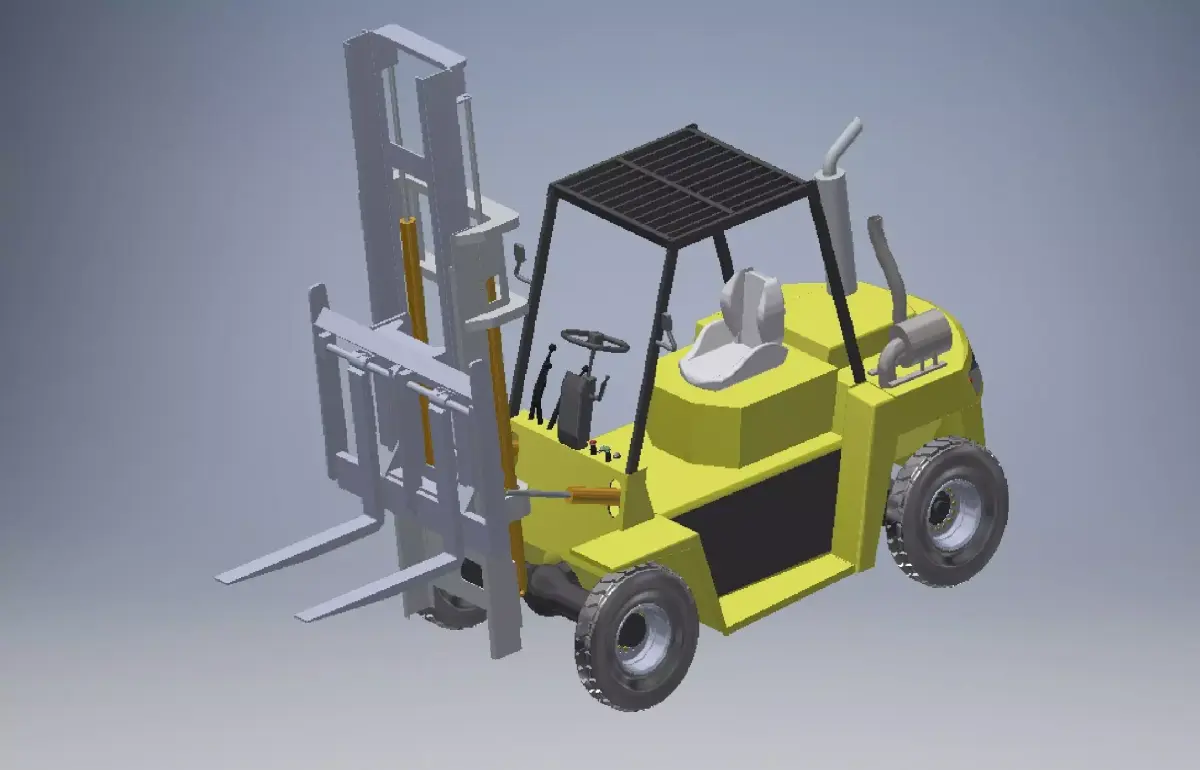 electric forklift truck 3D model