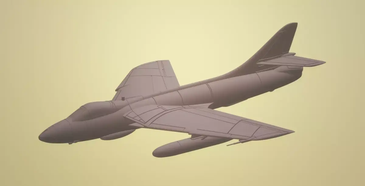 HAWKER HUNTER FR-10 1-72 SCALE HIGHLY DETAILED MODEL 3D print model