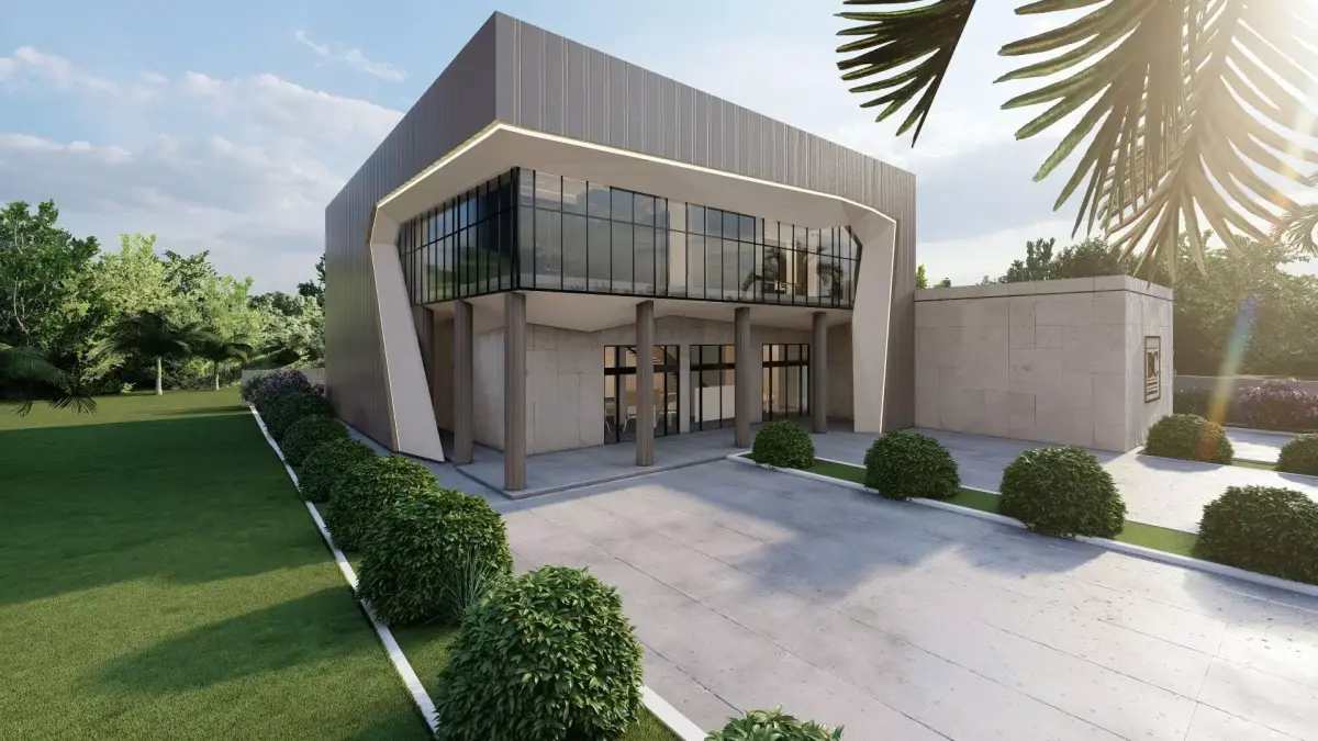 Modern Office Building  Low-poly 3D model