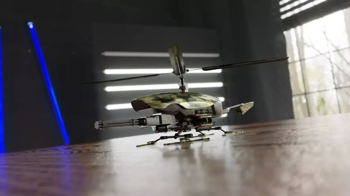 BotCopter Low-poly 3D model