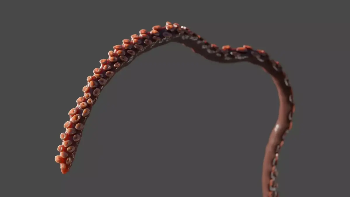 Tentacle low poly Low-poly 3D model