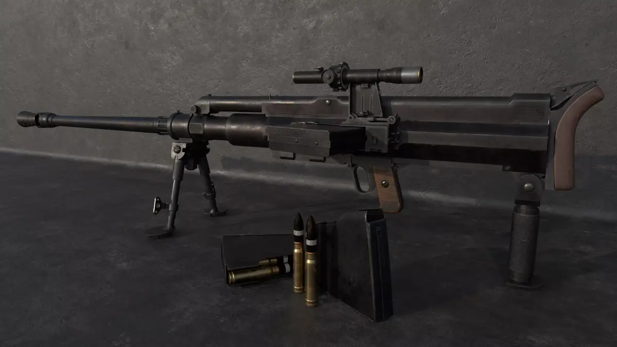36M antitank rifle Low-poly 3D model