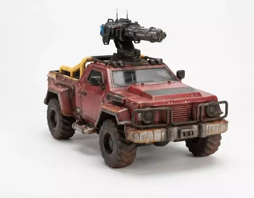 Guerrilla Gun-Truck 3D Model Low-poly 3D model