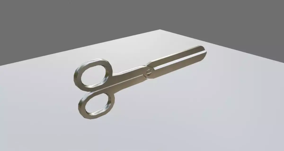 Scissors - Cut - Tesoura de corte Low-poly 3D model