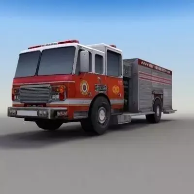 Firetruck fire truck Low-poly 3D model