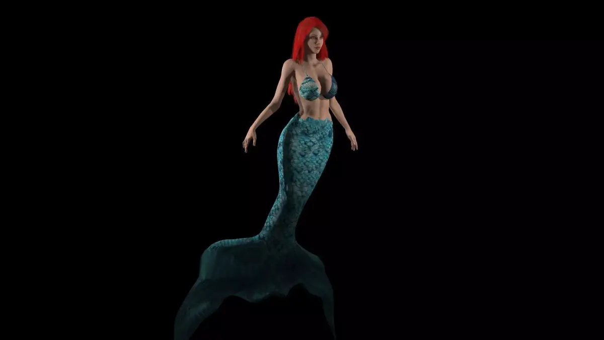 The Mermaid Low-poly 3D model