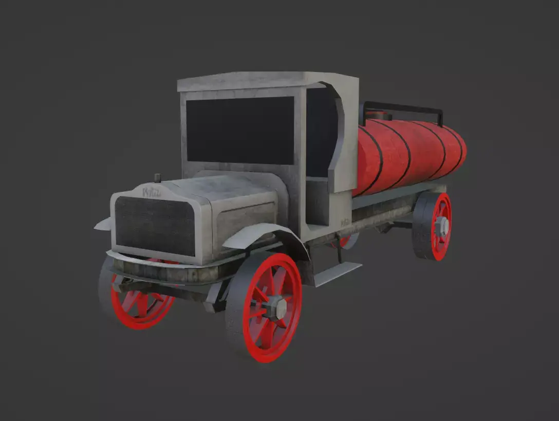 White 1919 Cistern Low-poly 3D model