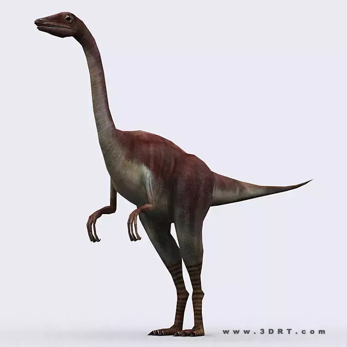 3DRT - Dinosaurs - Compsognathus Low-poly 3D model