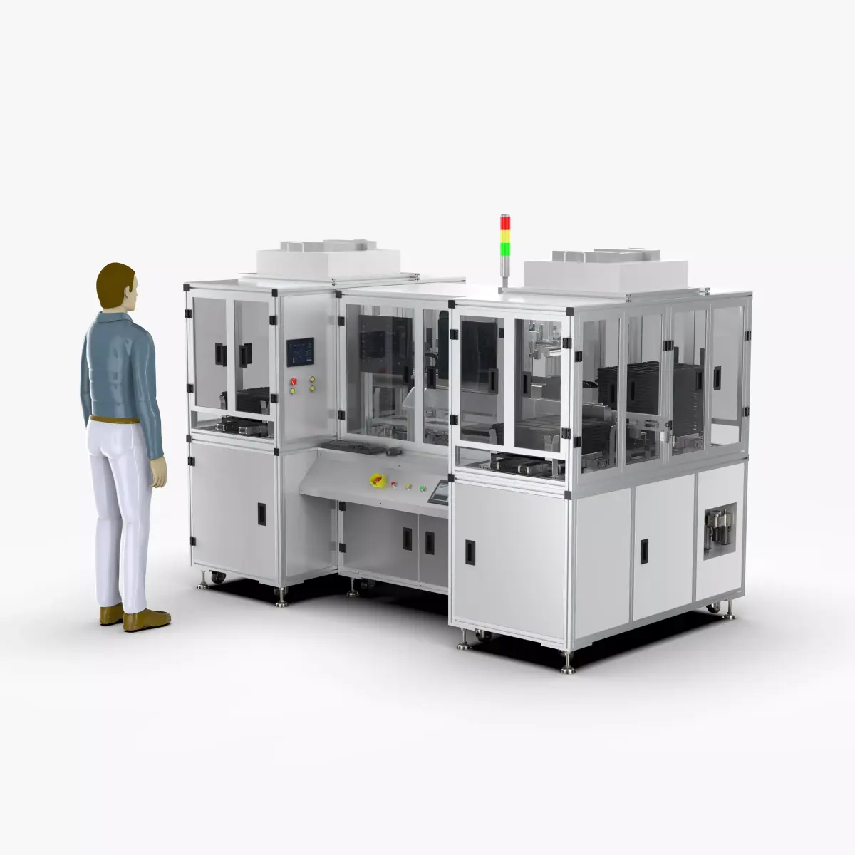 Automatic Storage Tray Sorter for Glass White Chip Detection   3D model