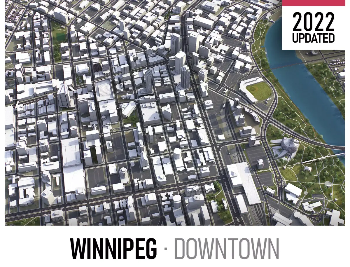 Winnipeg Low-poly 3D model