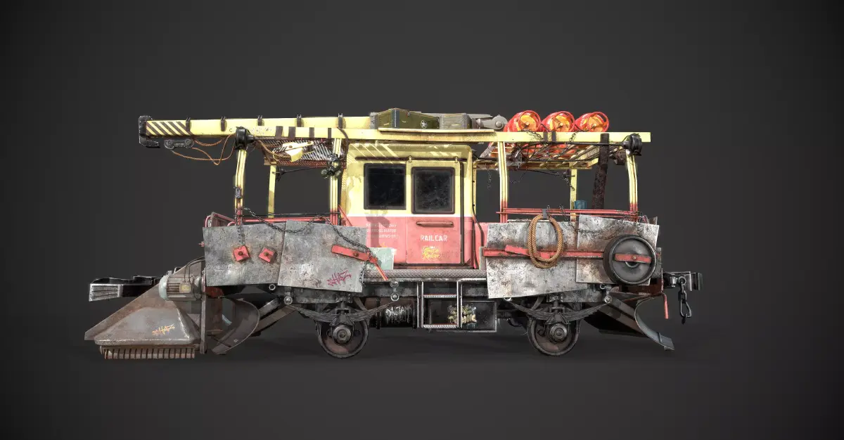 RAILCAR Low-poly 3D model