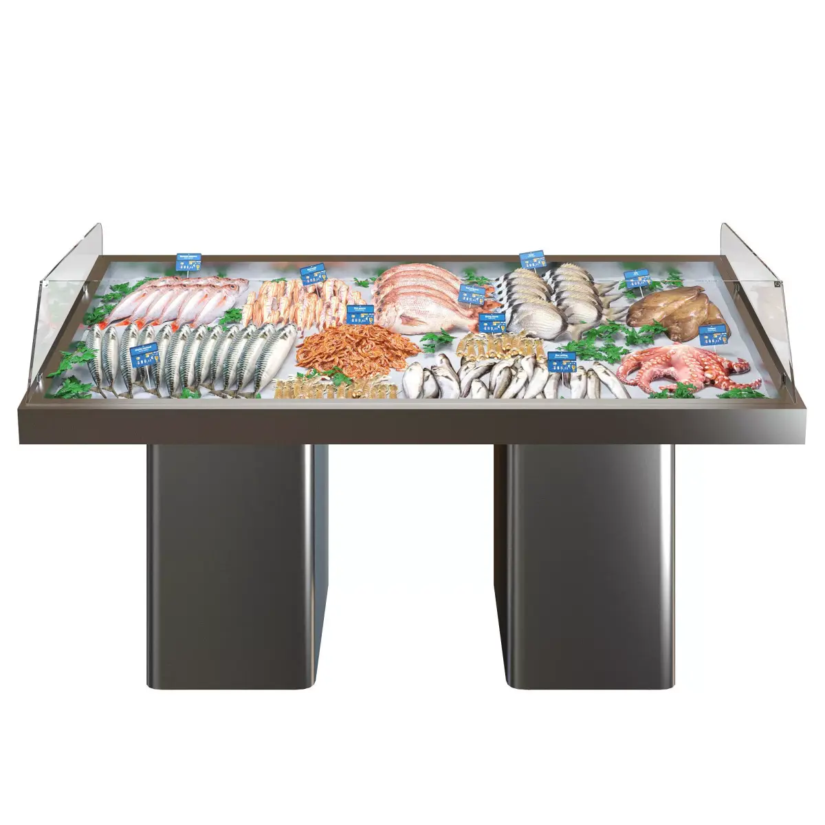 Seafood display Low-poly 3D model