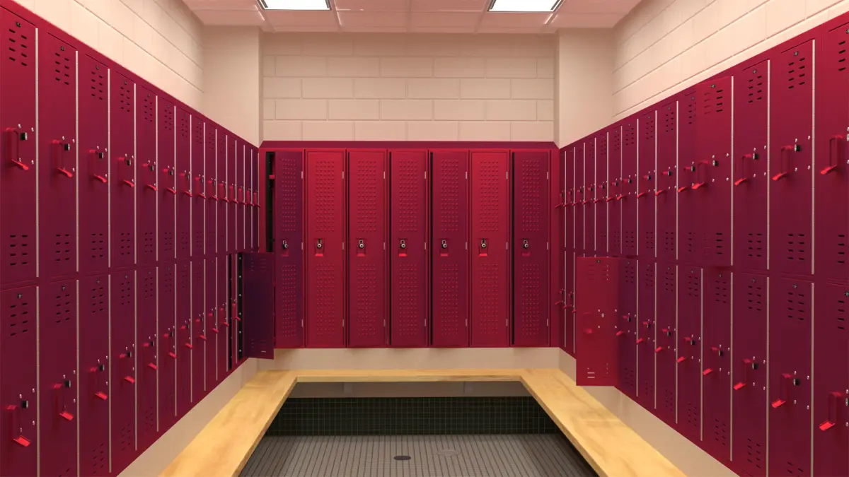 Metal Locker Room Red 3D model