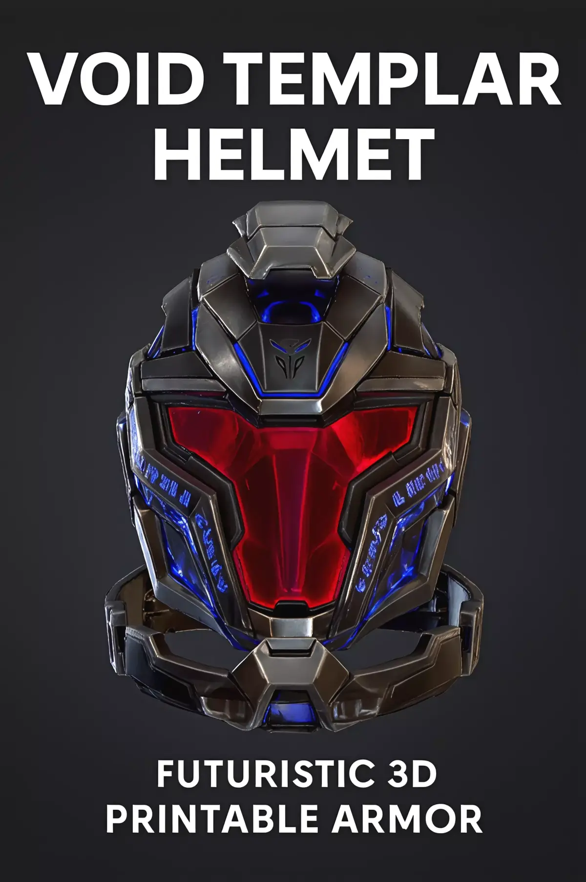 Void Templar Helmet Futuristic 3D Printable Armor 3D model