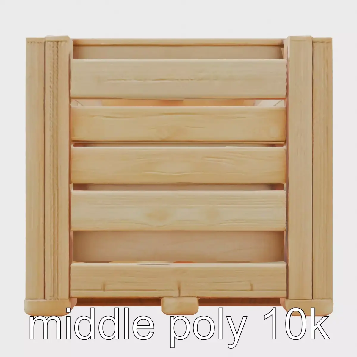 Classic Wooden Shipping Crate model pack Low-poly 3D model