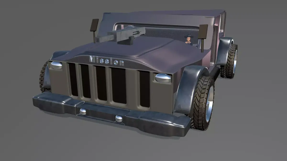 Best Wrangler Jeep 3dgame Low-poly 3D model