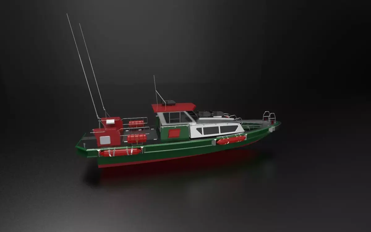 Aluminium Patrol Boat 3D model